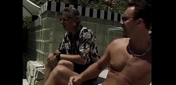  Gorgeous blonde MILF Lita Chase is not against when old fogey watches her fucking  with her boyfriend near the pool